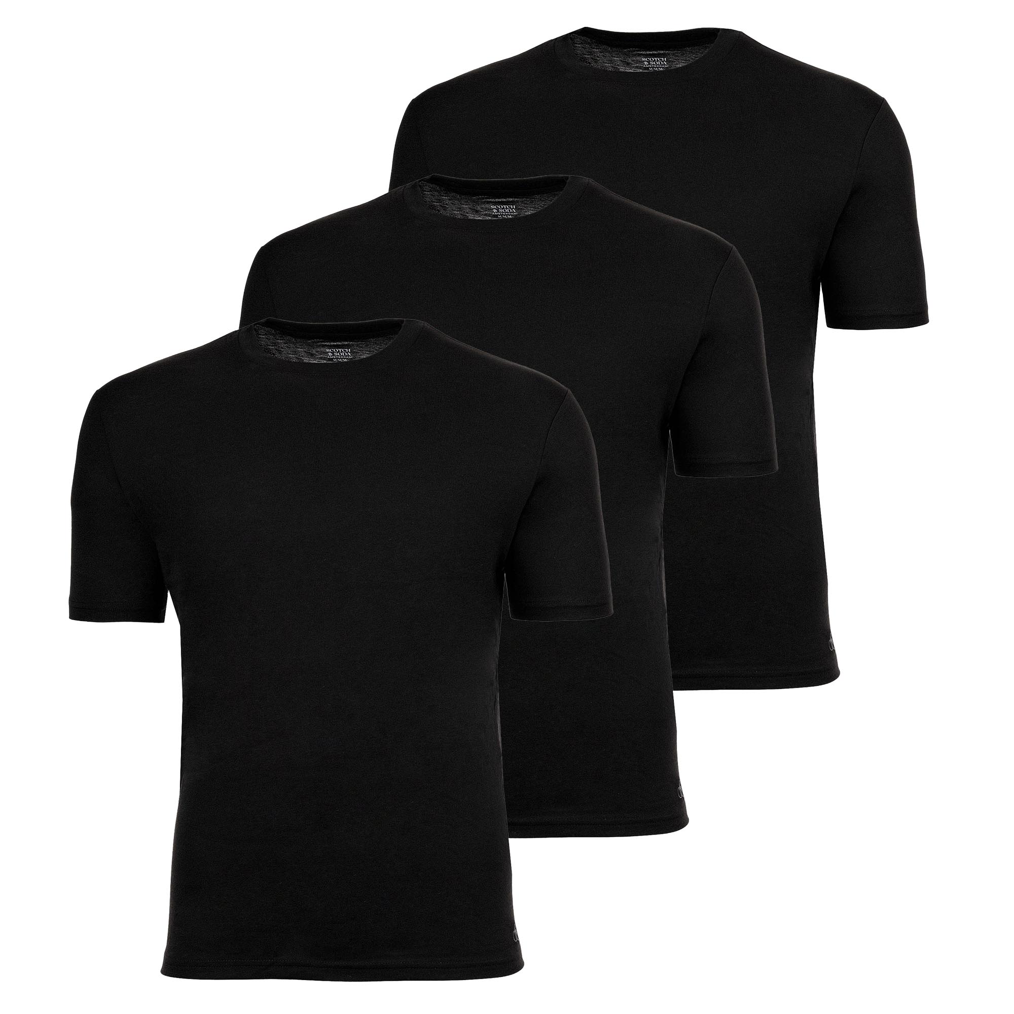 SCOTCH&SODA Men's T-shirts, 3-pack, Crew Neck – Ultra Soft Crew Neck Tee, Undershirt 