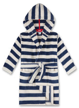 Sanetta Boys Bathrobe - Swimwear, Cotton, Hood, Pocket, Stripes