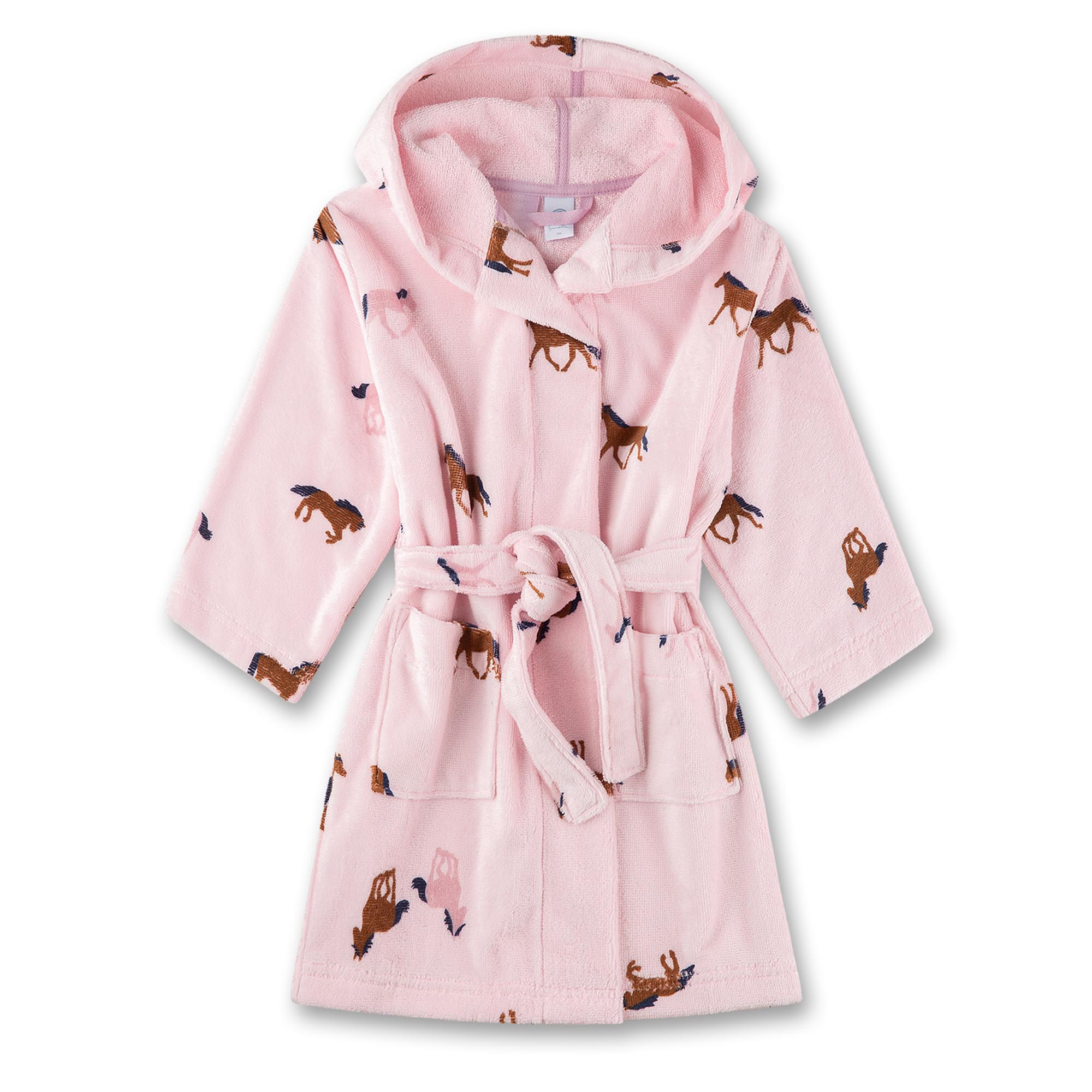 Sanetta Girls' Bath robe - kids, swimwear, cotton, hood, pocket, motif
