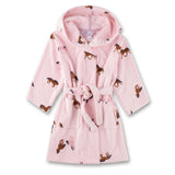 Sanetta Girls' Bath robe - kids, swimwear, cotton, hood, pocket, motif