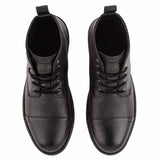Levi's men's boots - Track, ankle boots, boots, leather, logo, lacing, solid colour