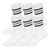 HUDDLE Unisex Socks, 6-Pack – Stripes, Logo, Crew, Sports Socks, Solid Color