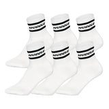 HUDDLE Unisex Socks, 6-Pack – Stripes, Logo, Short Crew, Sports Socks, Solid Color