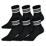 HUDDLE Unisex Socks, 6-Pack – Stripes, Logo, Short Crew, Sports Socks, Solid Color