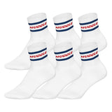 HUDDLE Unisex Socks, 6-Pack – Stripes, Logo, Short Crew, Sports Socks, Solid Color