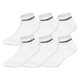 HUDDLE Unisex Quarter Socks, 6-Pack - Basic, Logo, Quarter, Sports Socks, Solid Color