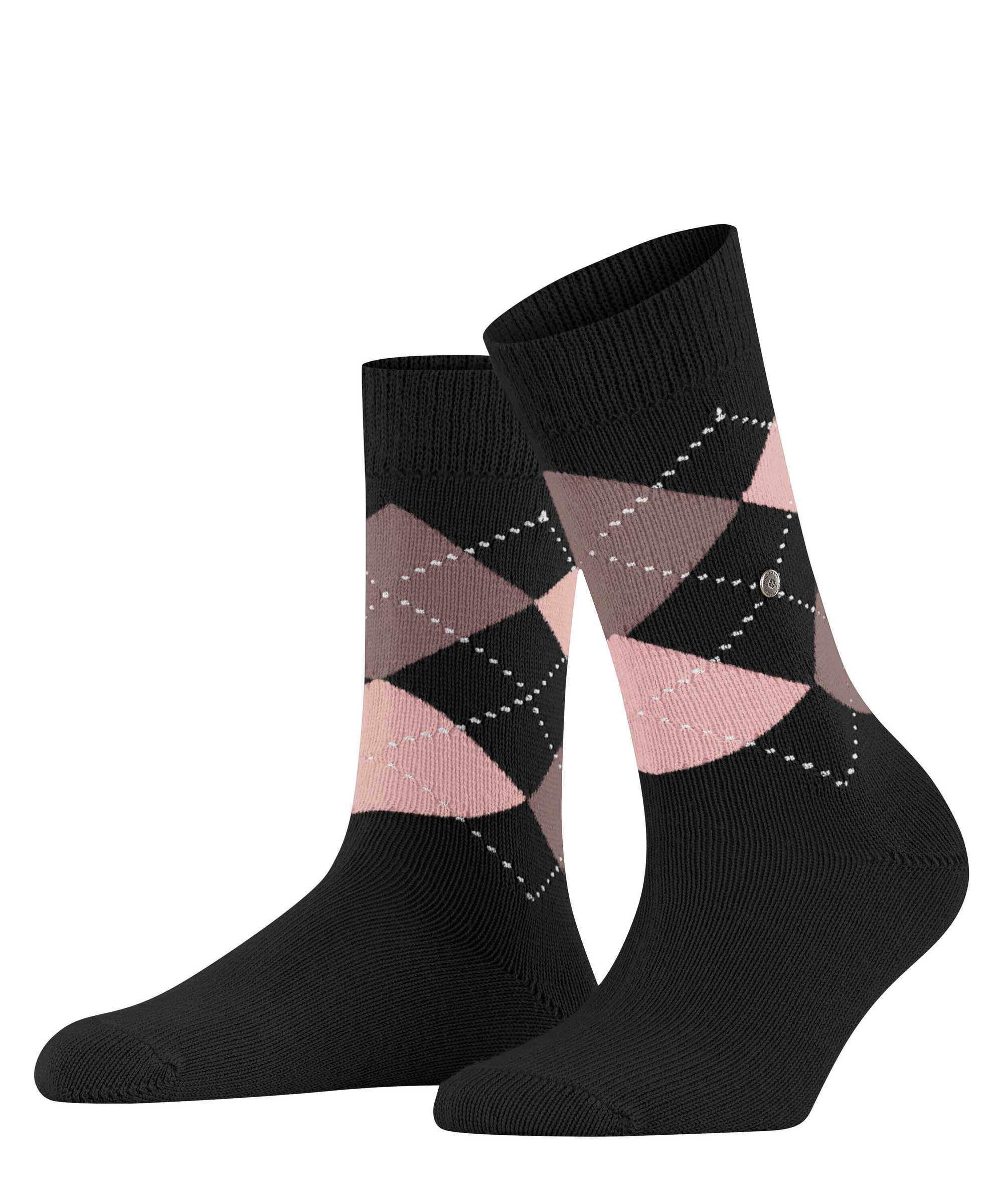 Burlington Damen Socken WHITBY - Kurzstrumpf, Rautenmuster, Onesize, 36-41