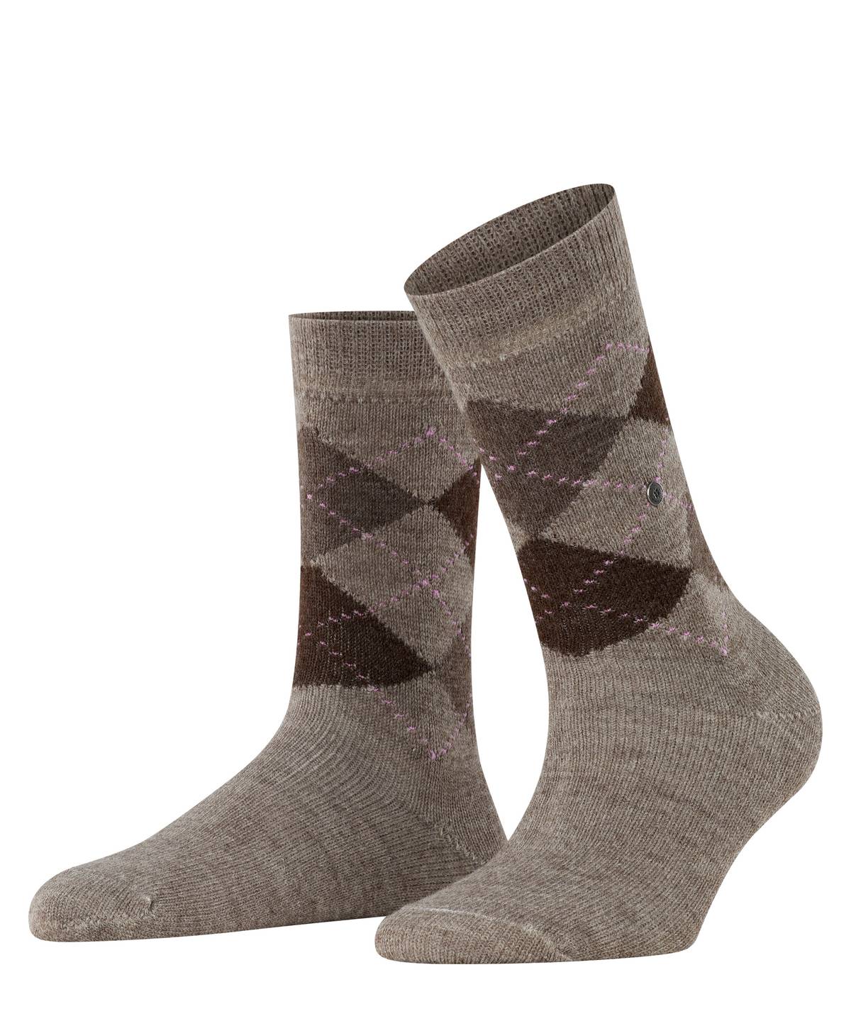 Burlington Damen Socken WHITBY - Kurzstrumpf, Rautenmuster, Onesize, 36-41