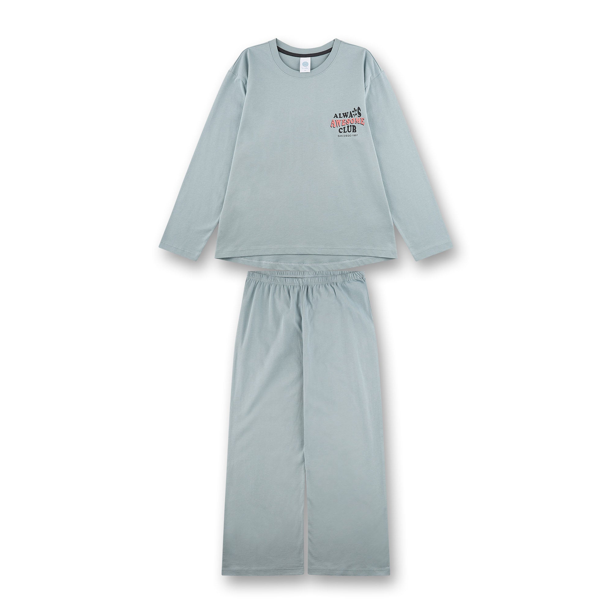Sanetta Mädchen Schlafanzug, lang - Teens, Slogan Print, Single Jersey
