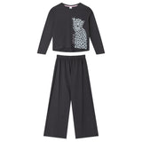 Sanetta Girls Long Pyjamas - Teens, Leopard, Single Jersey, Pyjama Set, Cotton