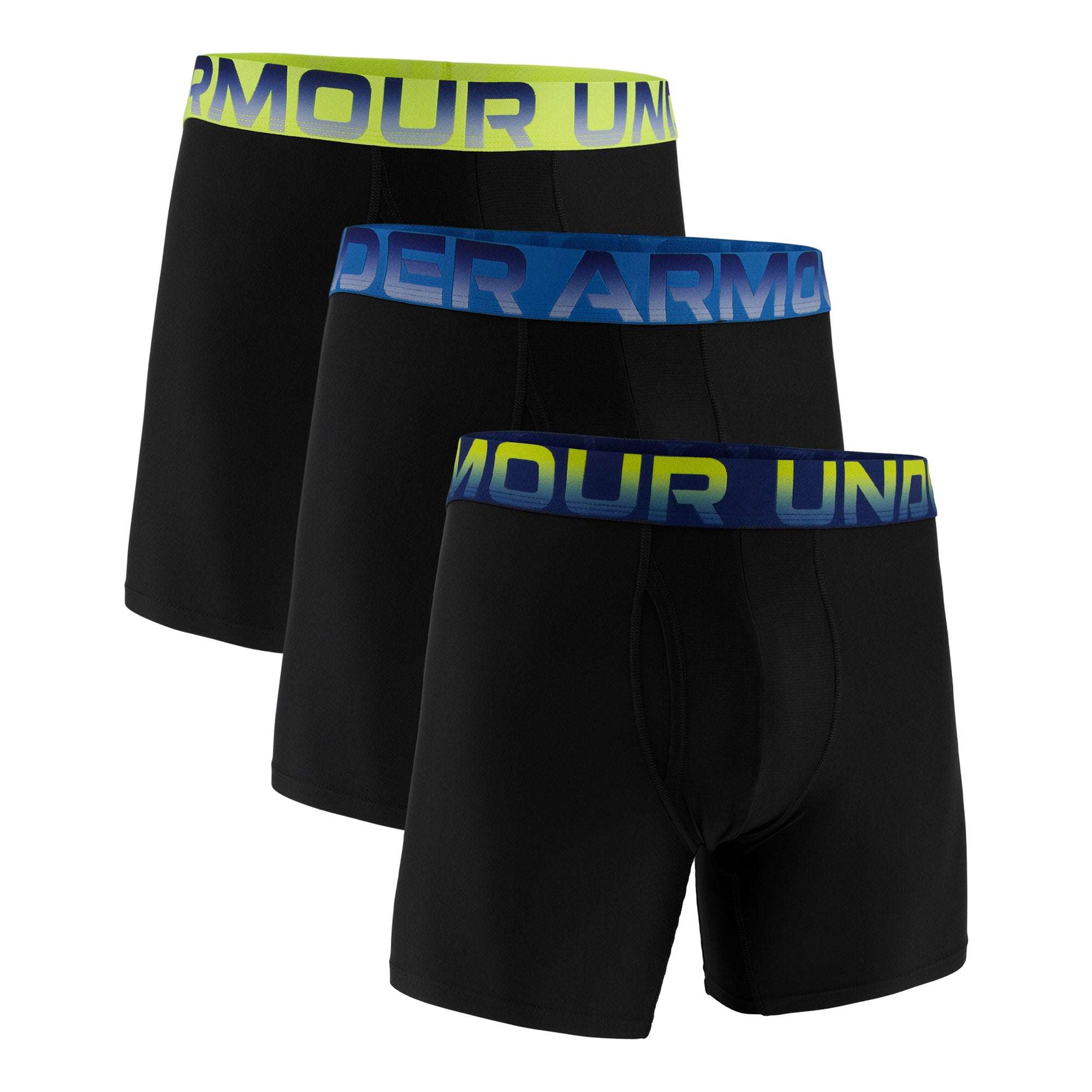 UNDER ARMOUR Herren Boxershorts, 3er Pack - Performance Cotton Boxer Briefs Ombre Solid 6 in, Stretch, Baumwollmischung