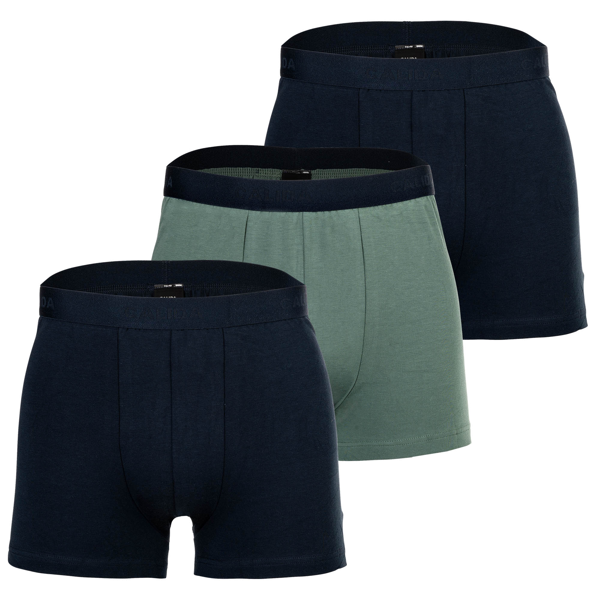 CALIDA Herren Boxershorts, 3er Pack - Natural Benefit, Elastikbund, Single Jersey
