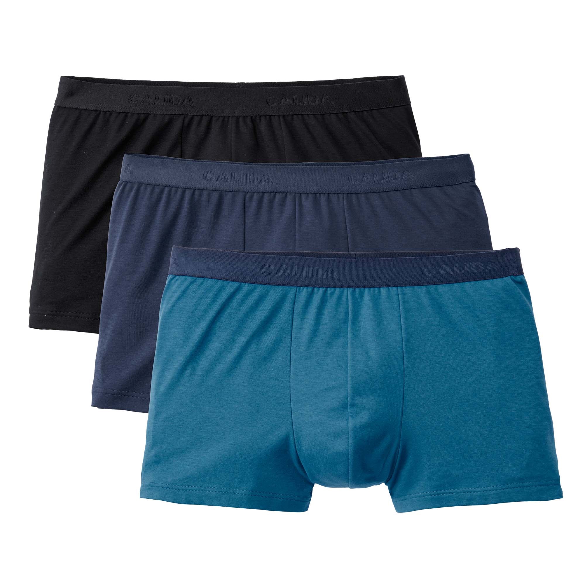 CALIDA Herren Boxershorts, 3er Pack - Natural Benefit, Elastikbund, Single Jersey