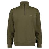 GANT Herren Sweatshirt - SHIELD HALF ZIP SWEAT, Stehkragen, Regular Fit, Logo-Stickerei, Baumwollmix