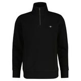 GANT Herren Sweatshirt - SHIELD HALF ZIP SWEAT, Stehkragen, Regular Fit, Logo-Stickerei, Baumwollmix