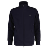 GANT Men's Sweat Jacket - SHIELD ZIP CARDIGAN, Stand Collar, Regular Fit, Logo Embroidery, Cotton Blend