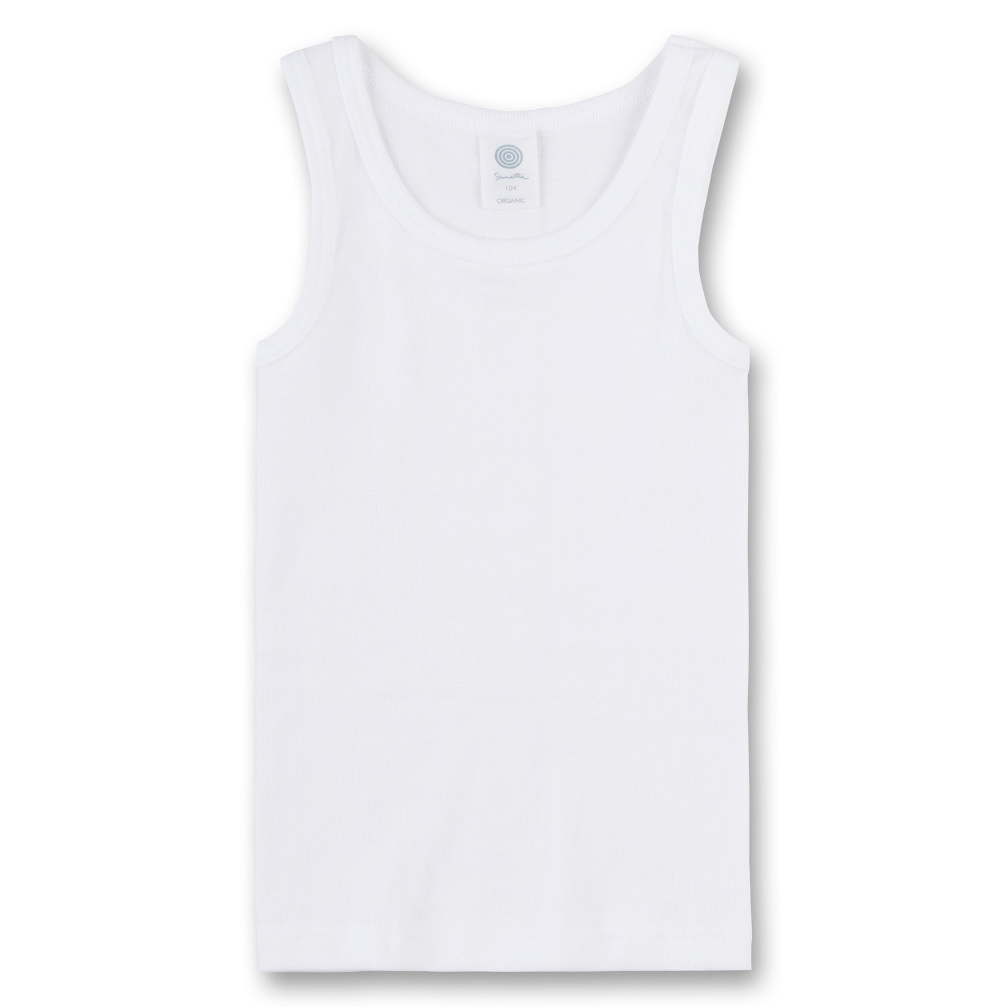Sanetta Boys Undershirt - Tank Top, Basic, Organic Cotton, Solid Color