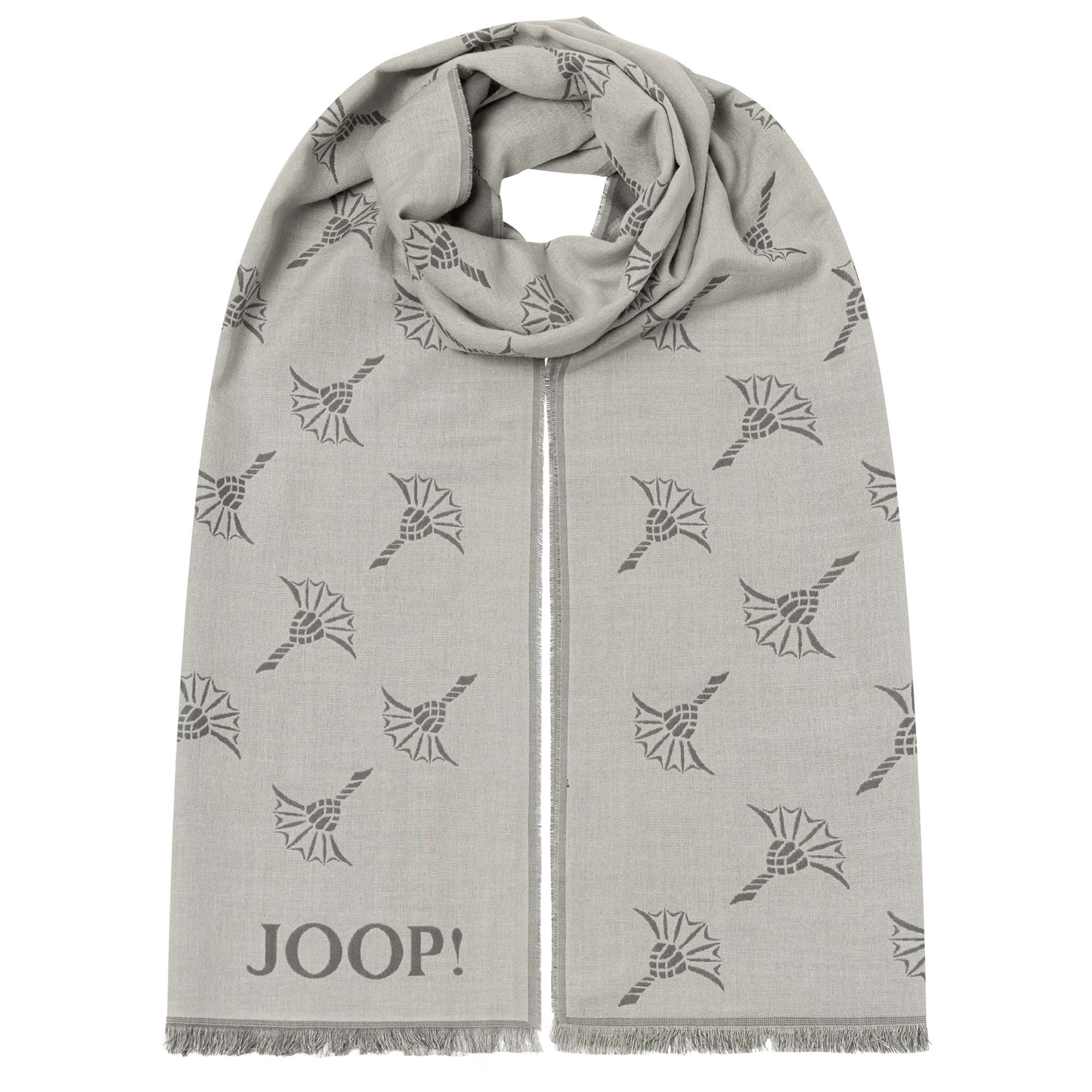 JOOP! Herren Schal - Feris, Webschal, Cornflower, Logo, Bicolor, ca. 180 x 60 cm