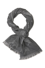 JOOP! men's scarf - Feris, woven scarf, cornflower, logo, bicolour, approx. 180 x 60 cm