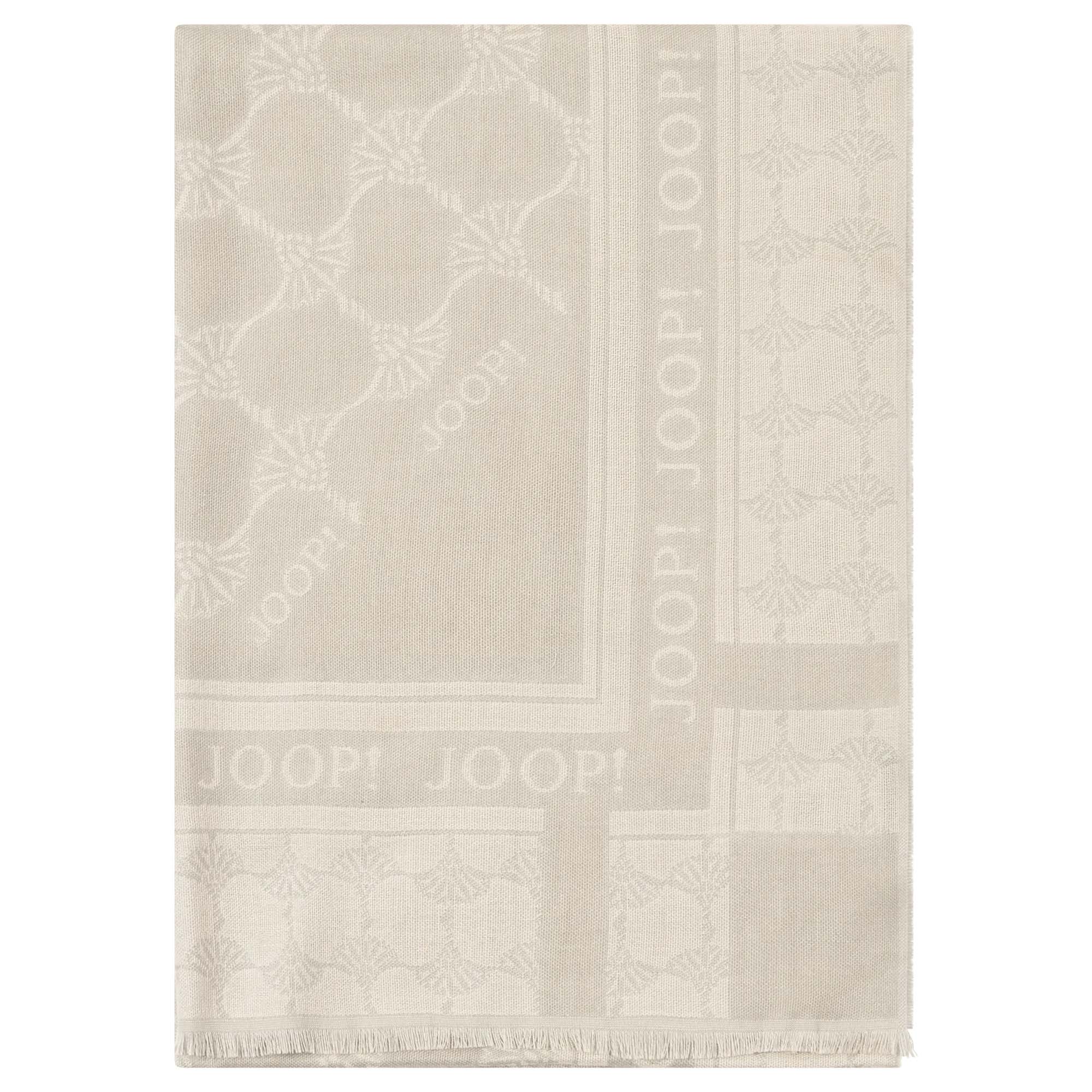 JOOP! Damen Schal - Webschal, Cornflower, Logo, Jacquard, Bicolor