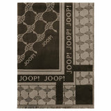 JOOP! Damen Schal - Webschal, Cornflower, Logo, Jacquard, Bicolor