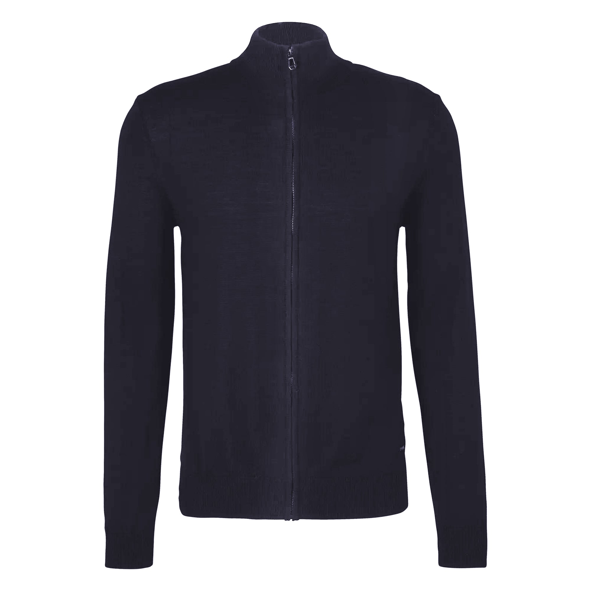 JOOP! Herren Strickjacke - JK-06Davis, Zipper, Stehkragen, Feinstrick, Wolle, uni