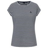JOOP! Women's T-Shirt - Short Sleeve, Round Neck, Jersey, Striped, Cotton Stretch