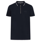 JOOP! JEANS Herren Poloshirt - Adam, Pique, Reißverschluss, Stretch, Kontraststreifen