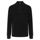 JOOP! JEANS Men's knitted pullover with troyer zip - Henrio, zip jacket, stand-up collar, zip fastening