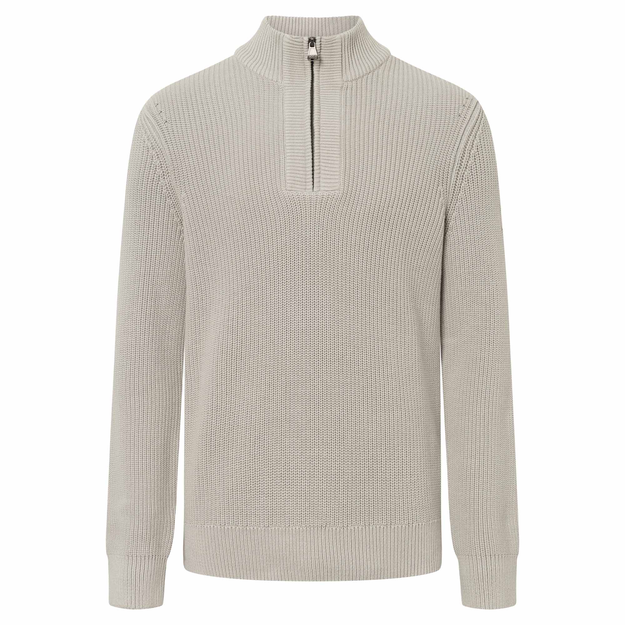 JOOP! JEANS Men's knitted pullover with troyer zip - Henrio, zip jacket, stand-up collar, zip fastening