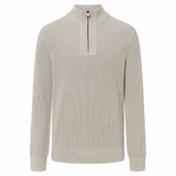 JOOP! JEANS Men's knitted pullover with troyer zip - Henrio, zip jacket, stand-up collar, zip fastening