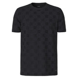 JOOP! Herren T-Shirt mit Allover-Logo - Berno, Rundhals, Kurzarm, Cornflower-Muster, Baumwolle