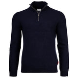 JOOP! JEANS Herren Strickpullover - Lauriono, Feinstrick, Wolle, Steh-Zipkragen, Bündchen, einfarbig