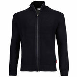 JOOP! JEANS Men Cardigan - Olegor, cotton, chunky knit, zip jacket, stand-up collar, zipper