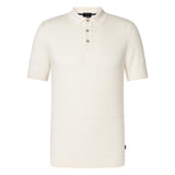 JOOP! Men's Knitted Polo Shirt - Vanceo, Cotton, Striped Texture