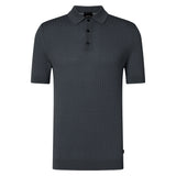 JOOP! Men's Knitted Polo Shirt - Vanceo, Cotton, Striped Texture