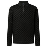JOOP! Men’s Long-Sleeved Polo Shirt - Varlon, Polo Collar, Cornflower Allover, Cotton