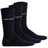 EMPORIO ARMANI men's socks, 3-pack - CASUAL COTTON, short socks, One Size