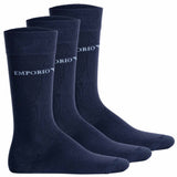 EMPORIO ARMANI men's socks, 3-pack - CASUAL COTTON, short socks, One Size