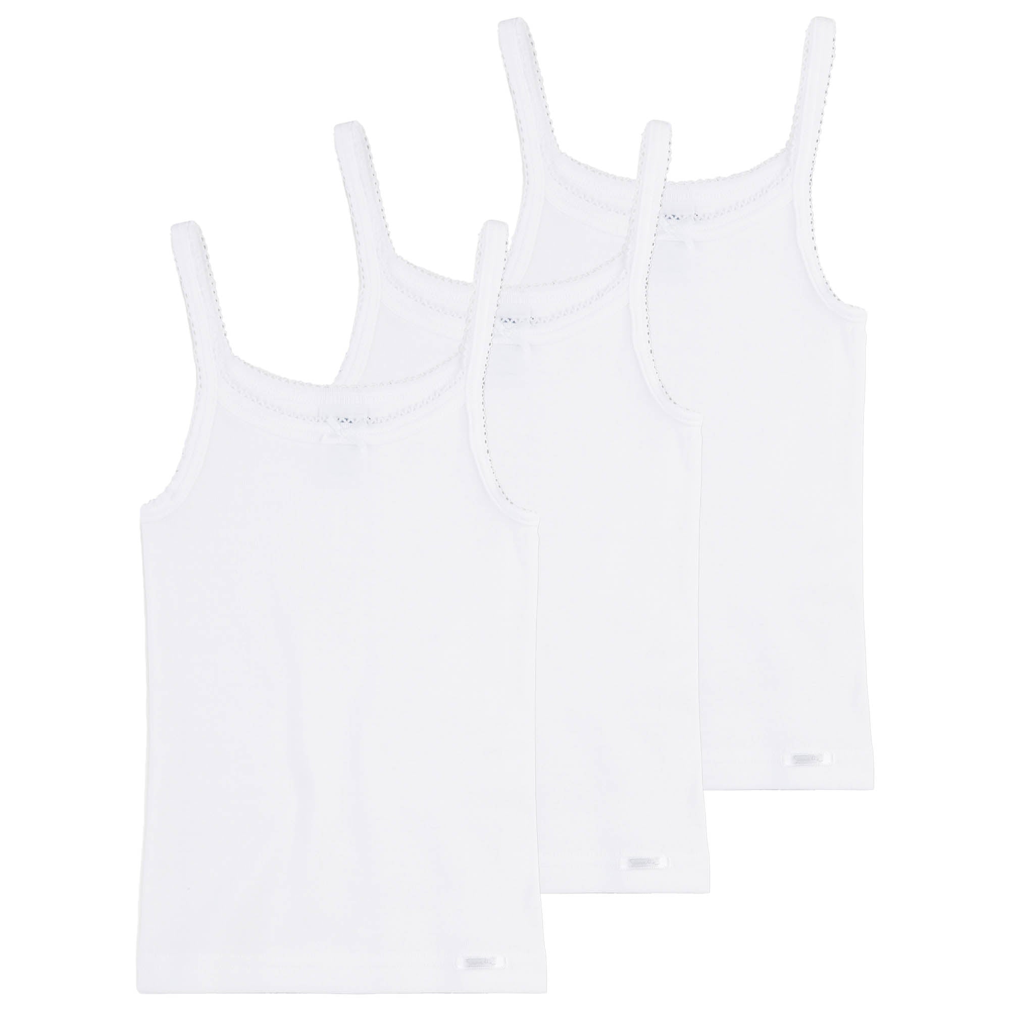 Sanetta girls undershirt shirt without sleeves Top Basic - White