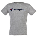 Champion Kids Unisex T-Shirt - Top, Round Neck, Cotton, Logo, Solid Color