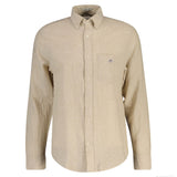 GANT Men's Shirt - Regular Cotton Linen Shirt, linen-cotton blend, plain colour