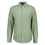 GANT Men's Shirt - Regular Cotton Linen Shirt, linen-cotton blend, plain colour