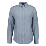 GANT Men's Shirt - Regular Cotton Linen Shirt, linen-cotton blend, plain colour
