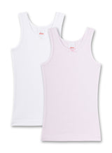 s.Oliver Girls Undershirt 2-Pack - Shirt without Arms, Shirt, fine rib, Cotton Stretch