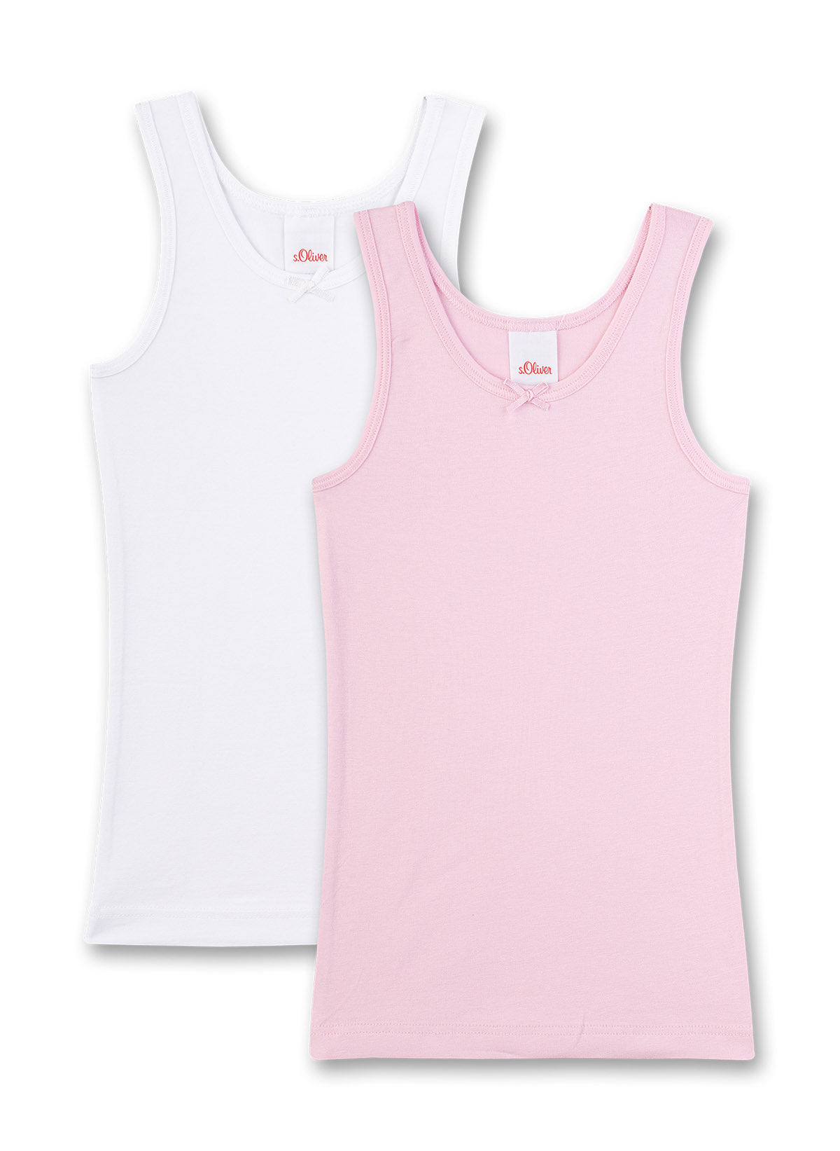 s.Oliver Girls Undershirt 2-Pack - Shirt without Arms, Shirt, fine rib, Cotton Stretch