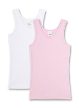 s.Oliver Girls Undershirt 2-Pack - Shirt without Arms, Shirt, fine rib, Cotton Stretch
