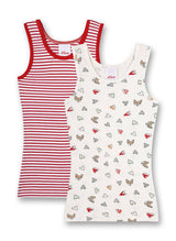 s.Oliver Girls Undershirt 2-Pack - Shirt without Arms, Shirt, fine rib, Cotton Stretch