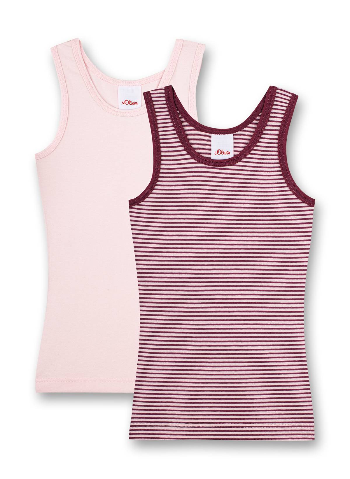 s.Oliver Girls Undershirt 2-Pack - Shirt without Arms, Shirt, fine rib, Cotton Stretch