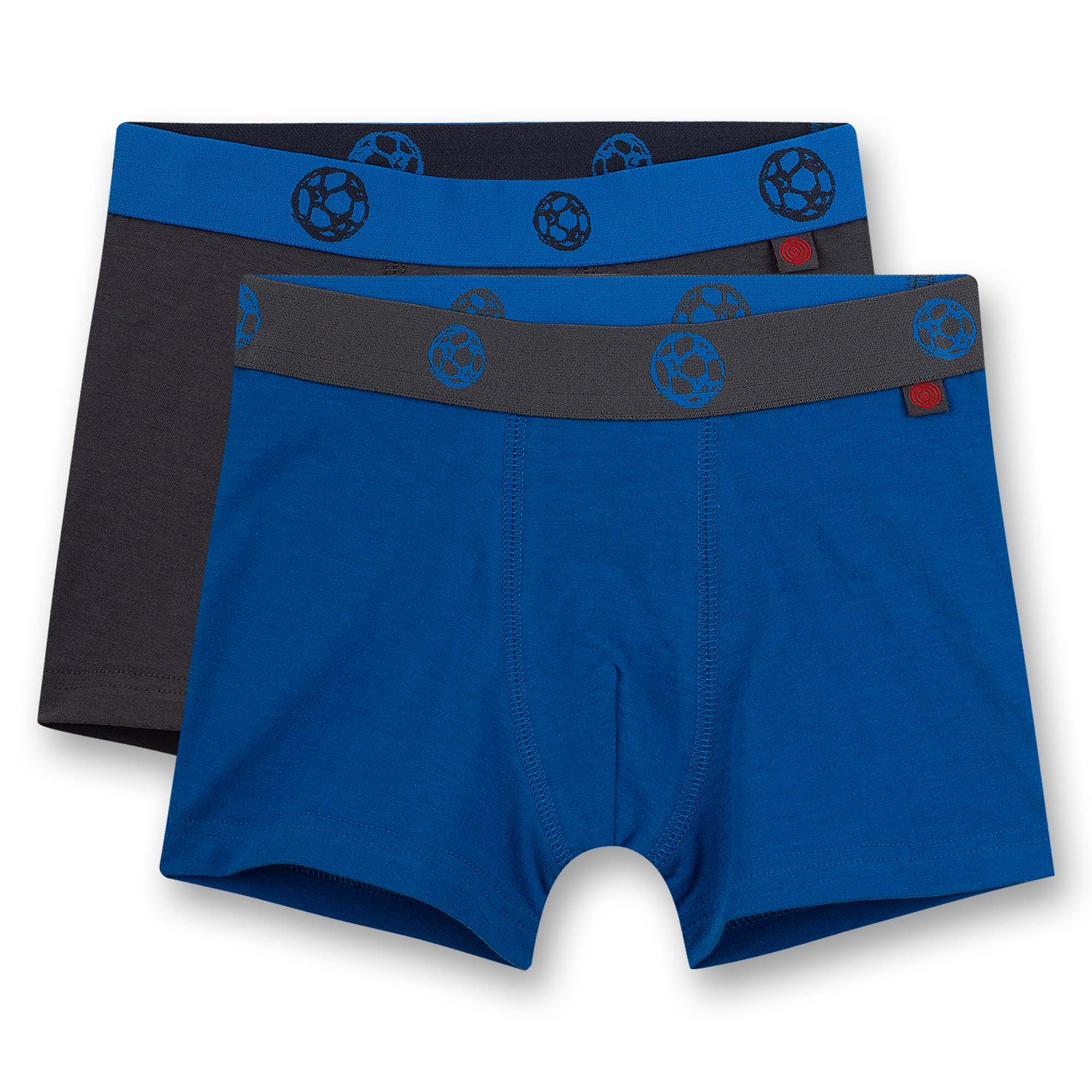 Sanetta Jungen Shorts, 2er Pack - Pants, Unterhosen, Baumwoll-Stretch, Fußball